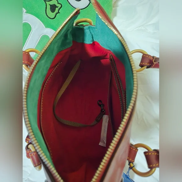Nwt Dooney & Bourke Bordeaux Florentine Leather Satchel - Picture 5 of 6